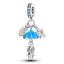 Charm Sterlingsilber 925 Luminozní - Meer - Qualle, Seestern, Muschel, 3-in-1 Anhänger für Armband Meer