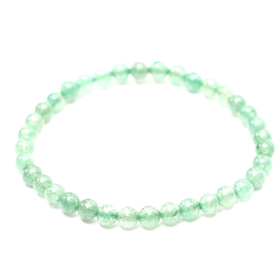 Aventurin-Armband elastischer Naturstein, Kugel 4 mm / 15 cm, für Kinder, Glücksstein