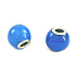 Achat blau, Perlenanhänger rund Naturstein 14 mm, Loch 4,2 mm 1 Stück