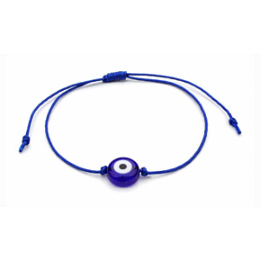 Modré oko Nazar náramek provazový tkaný, ochranný talisman proti uhranutí, štěstí a energie