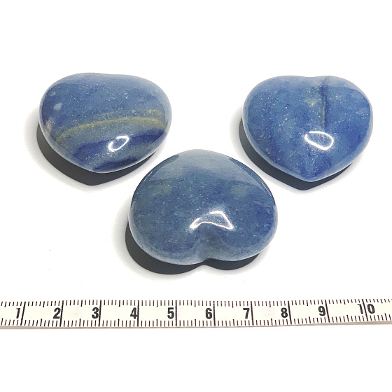Quarz blau Hmatka, heilender Edelstein in Form eines Herzens Naturstein 4 cm 1 Stück, der perfekteste Heiler
