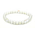 Opalit weiß matt Armband elastisch, Kunststeinkugel 6 mm / 16-17 cm, Wunsch- und Hoffnungsstein