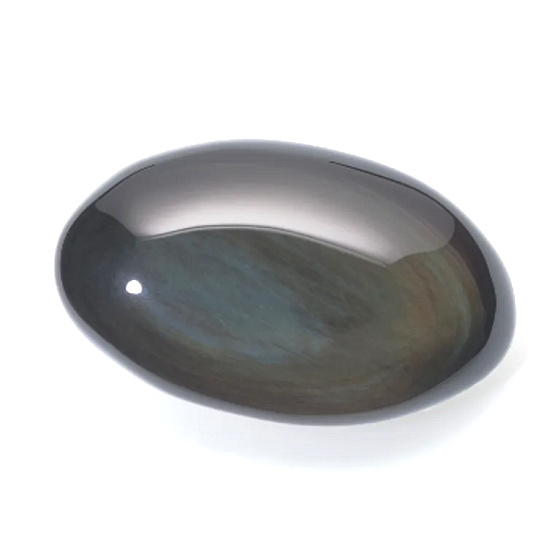 Obsidian Regenbogenseife Naturstein ca. 8 x 4,5 cm 1 Stück, Rettungsstein