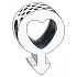 Charm Sterling Silber 925 Männlich Symbol, Herz, Perle auf Armband Symbol