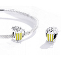 Charme Sterling Silber 925 Bier, Perle für Armband, Essen und Trinken