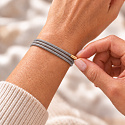 Kraft der Farben Magnetarmband Variationen – Grau | Ein Schmuckstück, viele Formen | 51 cm