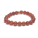 Achat rot Armband elastisch Naturstein, Perle 8 mm / 16-17 cm, fügt Rückstoß und Stärke