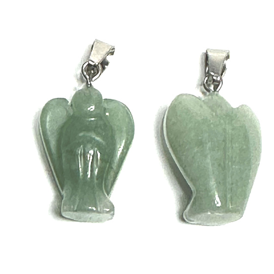 Avanturin grün Engel Schutzengel Anhänger Naturstein 2 - 2,2 cm, Glücksstein