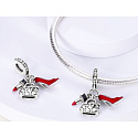 Sterling Silber 925 Chic style - Lippenstift, Pantoffel, Handtaschen, 3in1 Armband Anhänger, Zinsen