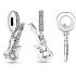 Charm Sterling Silber 925 E-Gitarre Anhänger Armband Interessen