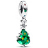 Charm Sterling Silber 925 Glitzernder Weihnachtsbaum, Anhänger für Weihnachtsarmband