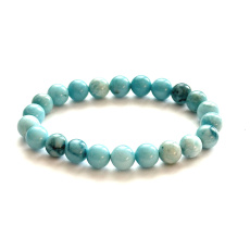 Larimar Armband 8mm/16 - 17cm, AA Liebe, Ruhe, Ausgeglichenheit