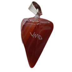 Achát červený Siderické kyvadlo přírodní kámen 2,2 cm, dodává odvahu a sílu Achát červený Siderické kyvadlo přírodní kámen 2,2 cm, dodává odvahu a sílu