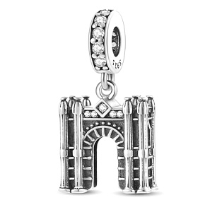 Sterling Silber 925 Arc de Triomphe, Reise-Armband-Anhänger