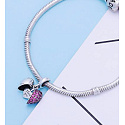 Sterling Silber 925 Herz zu öffnen Schwester Ich liebe dich, Anhänger für Armband Familie