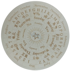 Hölzernes Pendelspielbrett mit Mondstern 25 cm Hölzernes Pendelspielbrett mit Mondstern 25 cm