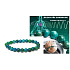 Chrysokoll gegen Diabetes, elastisches Armband, Kugel 8 mm / 16-17 cm, König Salomon Stein