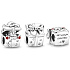 Charm Sterling Silber 925 Santa in Geschenkbox, Perle auf Armband Weihnachten