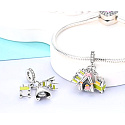 Charm Sterling Silber 925 Moving 3in1, reise armband anhänger