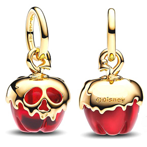 Charm Sterlingsilber 925 Disney Schneewittchen, Apfel der bösen Königin, Anhänger für Märchenarmband