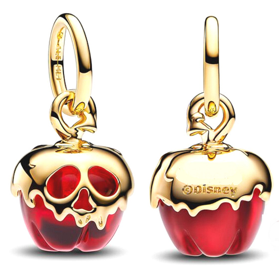 Charm Sterlingsilber 925 Disney Schneewittchen, Apfel der bösen Königin, Anhänger für Märchenarmband