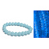 Jade Luminois Light Phosphoreszierend, blaues Leuchten im Dunkeln, Armband elastisch Naturstein, Perle 8 mm / 16 - 17 cm