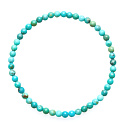 Türkisarmband elastisch Naturstein, Kugel 4 mm / 16 - 17 cm, Borstenstein, Talisman der Reisenden und Tierfreunde