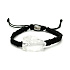 Crystal Raw Naturstein-Armband, handgestrickt, größenverstellbar, Steinchen