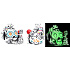 Charms Sterling Silber 925 Disney Pixar Coco Miguel & Dante Totenkopf leuchten im Dunkeln, Leuchtperlen Armband, Halloween