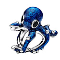 Charm Oktopus Midnight Blue – Symbol für Intelligenz, Geheimnis und Anpassungsfähigkeit, Anhänger für ein Armband Meer
