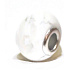 Magnesit / Howlit weiß Anhänger rund Naturstein 14 mm, Loch 4,2 mm 1 Stück, Reinigungsstein