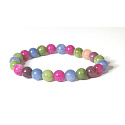 Turmalin Farbe Chakra-Armband elastisch Naturstein, Kugel 6 mm / 16-17 cm, Hüter der guten Laune