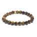 Tigerauge Armband elastisch Naturstein, 8 mm / 18 cm, Sonne und Erde Stein, bringt Glück und Reichtum