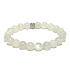 Mondstein grau Armband elastisch Naturstein, Perle 8 mm / 16-17 cm, Stein des Schicksals