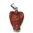Jaspis rot Schutzengel, Anhänger Naturstein handgeschliffen 2 - 2,2 cm, Vollpflege Stein