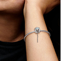 Charme Sterling Silber 925 Affe, Symbol der Weisheit, Freiheit, Perle auf Armband Tier