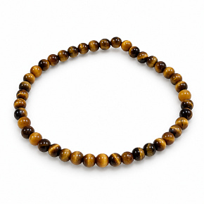 Tigerauge-Armband elastisch aus Naturstein, Kugel 4 mm / 16 - 17 cm, Stein der Sonne und der Erde, bringt Glück und Reichtum Tigerauge-Armband elastisch aus Naturstein, Kugel 4 mm / 16 - 17 cm, Stein der Sonne und der Erde, bringt Glück und Reichtum