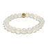 Achat weißes Armband elastischer Naturstein, Perle 8 mm / 16-17 cm, sorgt für Ruhe und Gelassenheit