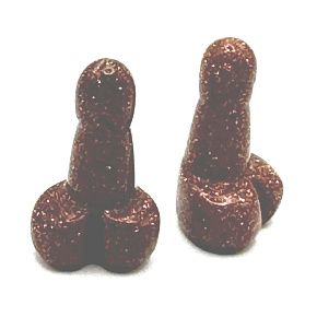 Goldstein goldenen Penis für Glück zu bauen etwa 3 cm, Stein des Anstoßes
