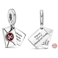 Sterling Silber 925 Harry Potter - Hogwarts Acceptance Letter, 2in1 Anhänger Armband