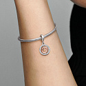 Charms Sterling Silber 925 Liebe, die sich dreht - drehbarer Ring, Liebesarmband-Anhänger