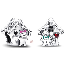 Charm Sterling Silber 925 Lebkuchenhaus - sweet home, Perle für Weihnachtsarmband