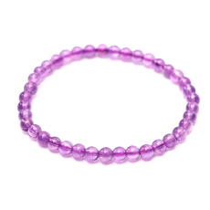 Amethyst-Armband elastisch Naturstein, Kugel 4 mm / 15 cm, für Kinder, Stein der Könige und Bischöfe Amethyst-Armband elastisch Naturstein, Kugel 4 mm / 15 cm, für Kinder, Stein der Könige und Bischöfe