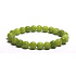 Jade Olive Armband elastisch Naturstein, Kugel 6 mm / 16 - 17 cm