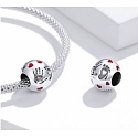 Charme Sterling Silber 925 Liebe in der Handfläche der Hand, Perle auf dem Armband Familie