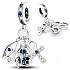 Sterling Silber 925 Altägyptische Symbole, Schutzamulett, 3in1, Reisearmband Anhänger