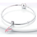Charme Sterling Silber 925 Chic Stil - rosa Ballerinas - Ballett, Anhänger für Armband Interessen
