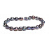 Perle schwarz Armband elastisch natürlich, 7 - 8 mm / 16 - 17 cm, Symbol der Weiblichkeit, bringt Bewunderung