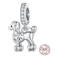 Charm Sterlingsilber 925 Hund - Pudel, Anhänger für Armband Tier