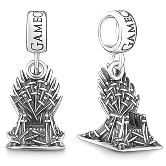 Charme Sterling Silber 925 Game of Thrones Iron Throne, Armband Anhänger, Film